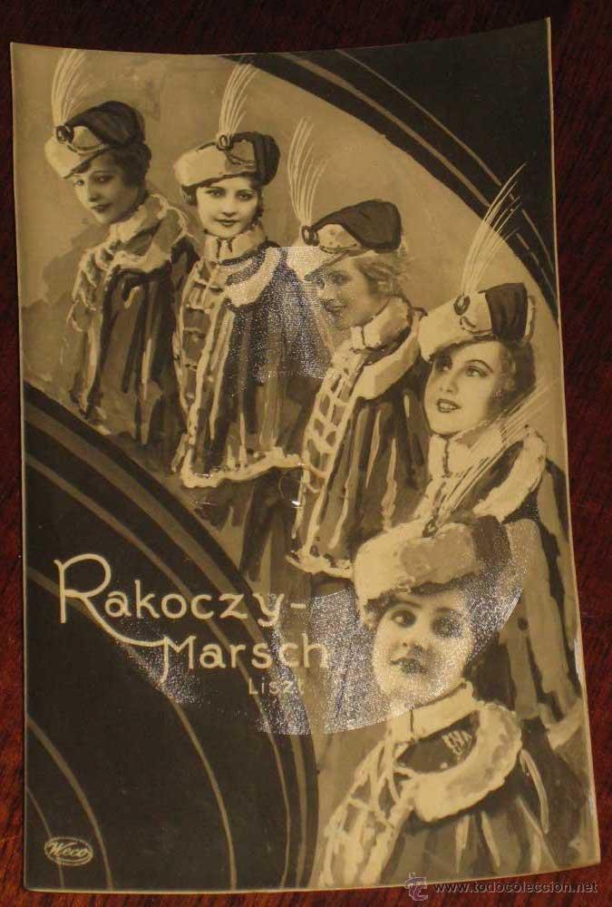 Kino: POSTAL MUSICAL WECO TONBILD - POSTKARTE - CARTE POSTALE DISQUE - MUSIQUE - PHONOGRAPHE - RAKOCZY MAR