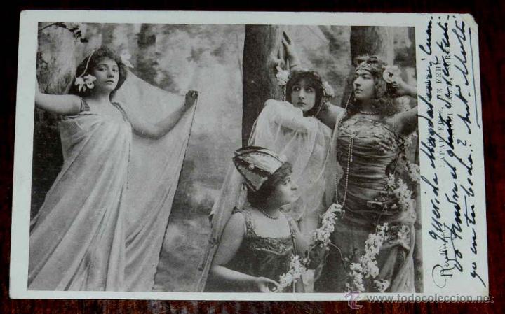 Kino: ANTIGUA POSTAL DE THEATRE - ((PRINCESSES DE LEGENDES)) LA PARCERIE DE FEHL. MITZI DALTI. SOREL BE -
