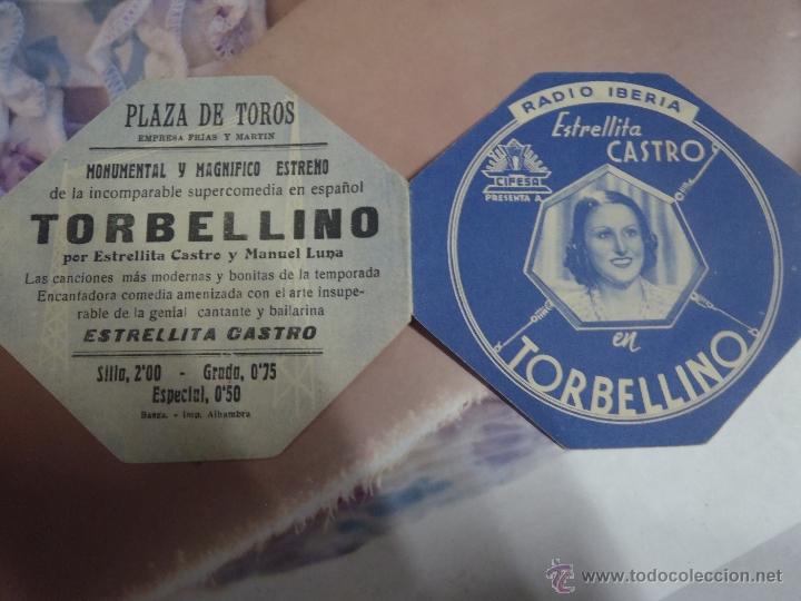 Cine: FOLLETO DE MANO TORBELLINO ESTRELLITA CASTRO PLAZA DE TOROS FRIAS Y MARTIN