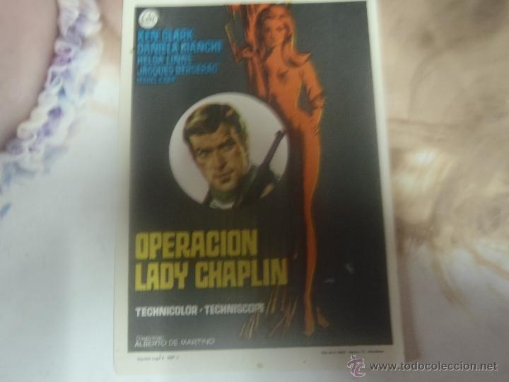 Cine: FOLLETO DE MANO OPERACION LADY CHAPLIN