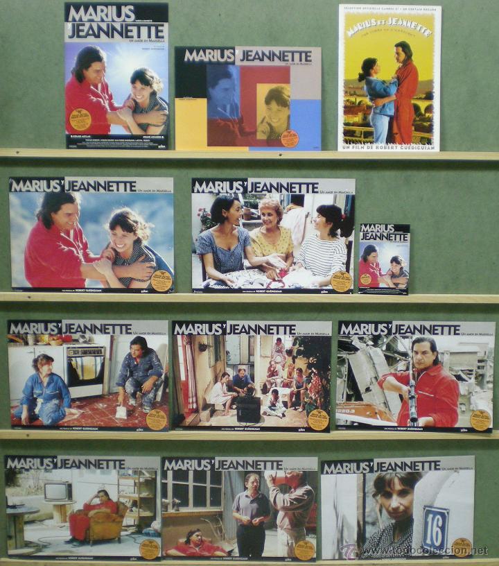 Cinema: UE77 MARIUS Y JEANNETTE ROBERT GUEDIGUIAN SET 8 FOTOCROMOS ORIGINAL ESTRENO + 2 PRESSBOOK + POSTAL