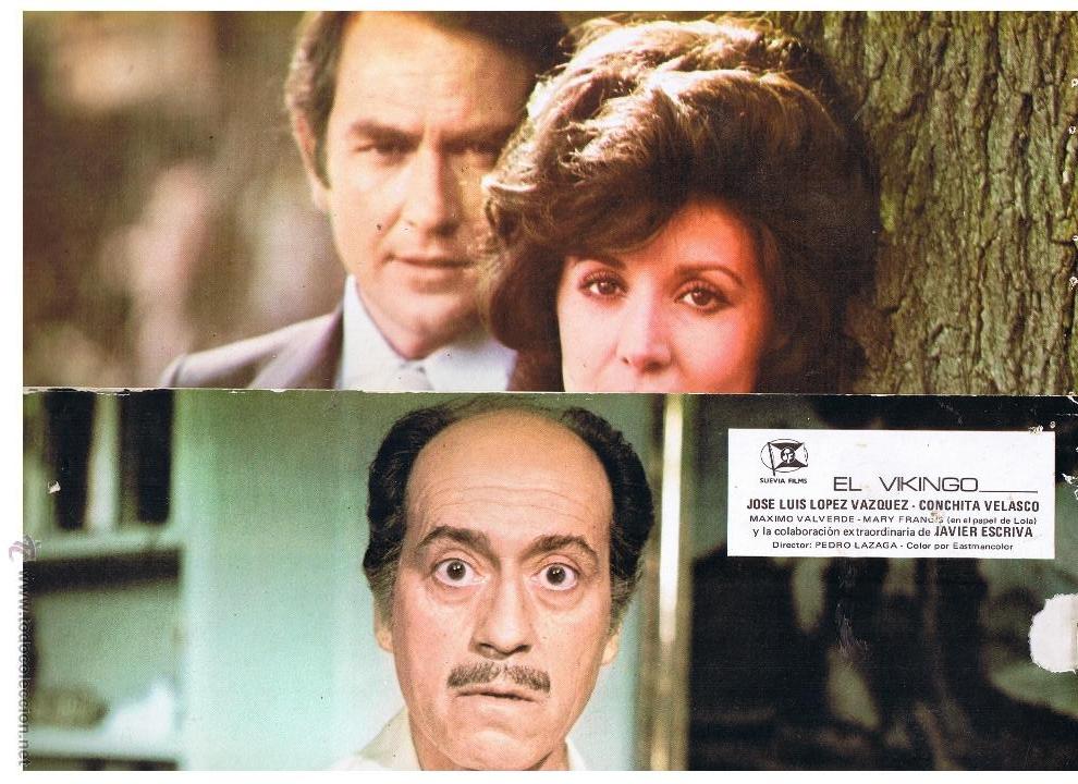 Cine: 2 FOTOCROMOS DE LA PELICULA: EL VIKINGO. JOSE LUIS LOPEZ VAZQUEZ - CONCHITA VELASCO.