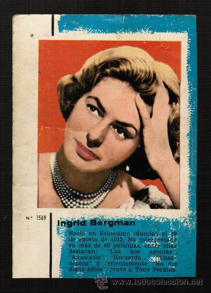 Cine: LLUVIA DE ESTRELLAS N&ordm; 1569 - INGRID BERGMAN - BRUGUERA - CONTRAPORTADAS BOLSILIBROS