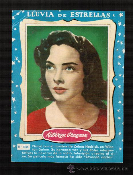 Cine: LLUVIA DE ESTRELLAS N&ordm; 1306 - KATHRYN GRAYSON - BRUGUERA - CONTRAPORTADAS BOLSILIBROS