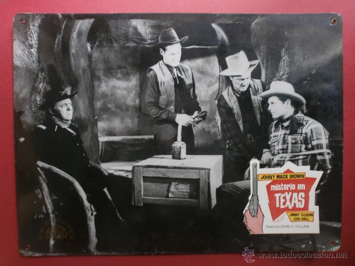 Cine: FOTOCROMO CARTON. MISTERIO EN TEXAS. JOHNY MACK BROWN, JIMMY ELLISON, LOIS HALL.