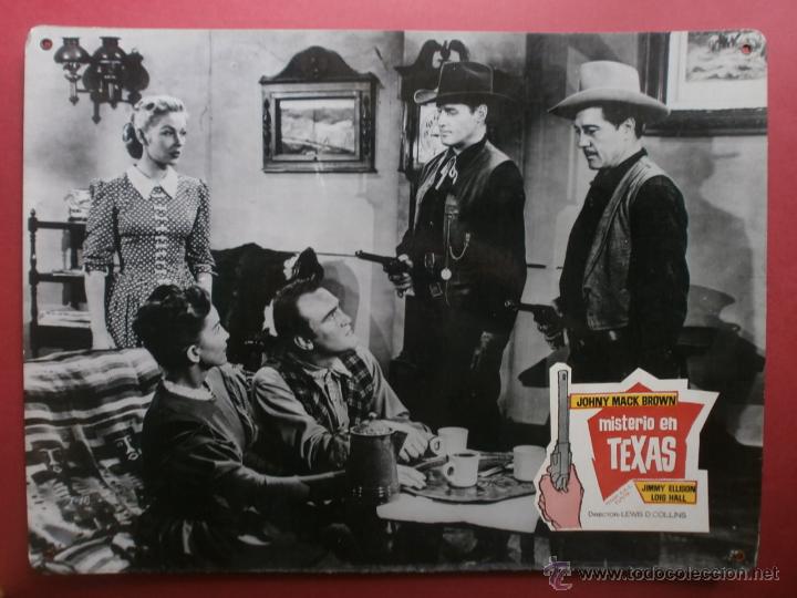Cine: FOTOCROMO CARTON. MISTERIO EN TEXAS. JOHNY MACK BROWN, JIMMY ELLISON, LOIS HALL.