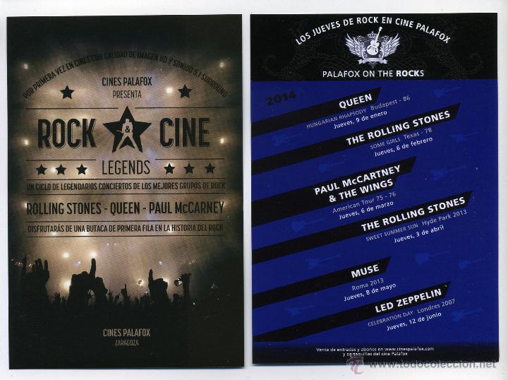 Cine: ROCK Y CINE, con Queen, Rolling Stones.