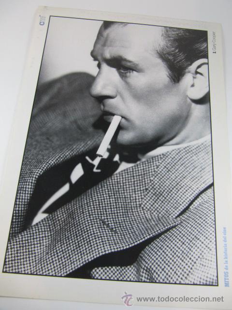 Cine: POSTAL TAMA&Ntilde;O A4 GARY COOPER, CON BIOGRAFIA Y FILMOGRAFIA AL DORSO, CINEMANIA.