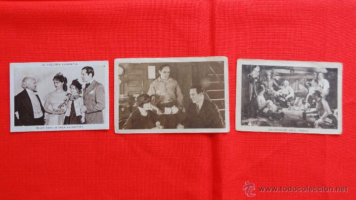 Cine: Gentes de mar, Sin novedad en el frente, La peque&ntilde;a coronela, lote 3 cromos vario a&ntilde;os 30