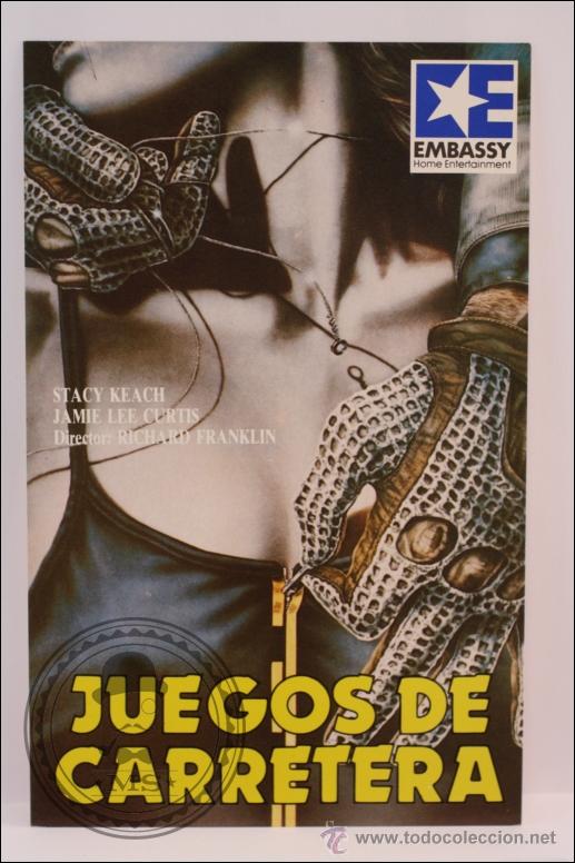 Cine: Postal del Cartel de la Pel&iacute;cula Juegos de Carretera - 1981 - Embassy Home Entertainment