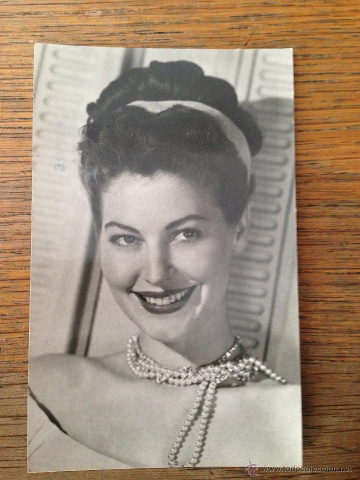 Cine: AVA GARDNER - TARJETA POSTAL A&Ntilde;OS 50 - OBSEQUIO DE CARBOPLAN