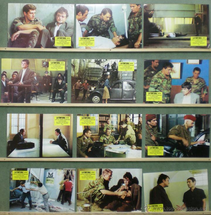 Cinema: UL54 LA TORTURA LAURENT HEYNEMANN SET COMPLETO 12 FOTOCROMOS ORIGINAL ESTRENO