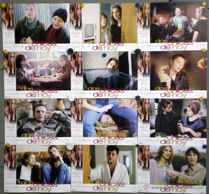 Cinema: UL73 DOS CHICAS DE HOY MIKE LEIGH SET COMPLETO 12 FOTOCROMOS ORIGINAL ESTRENO