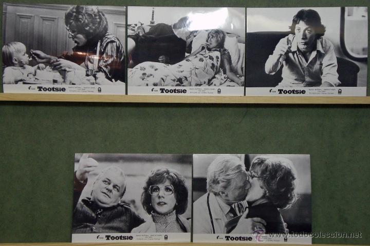 Cine: F13099 TOOTSIE DUSTIN HOFFMAN JESSICA LANGE SET 5 FOTOS B/N ORIGINAL ESPA&Ntilde;OLAS