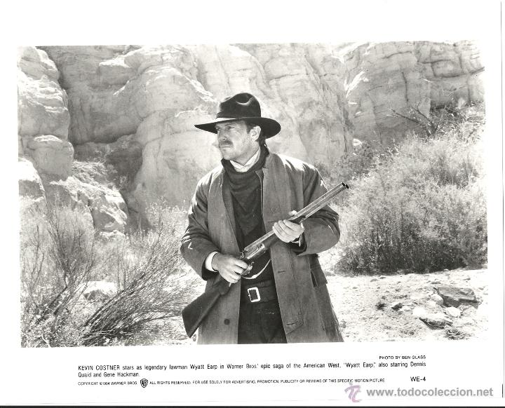Cin&eacute;ma: F13284 KEVIN COSTNER WYATT EARP FOTO B/N ORIGINAL AMERICANA