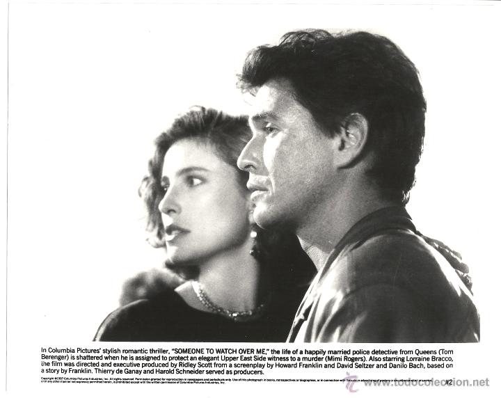 Cine: F13331 TOM BERENGER MIMI ROGERS LA SOMBRA DEL TESTIGO FOTO B/N ORIGINAL AMERICANA