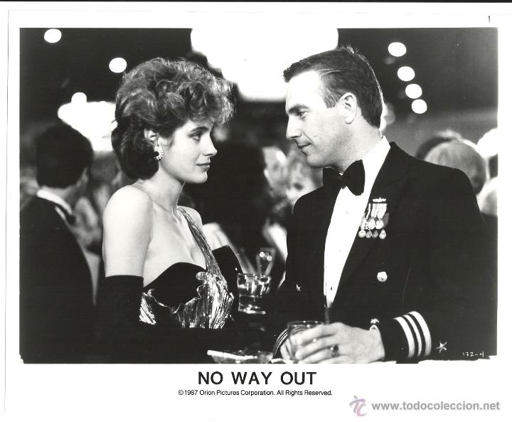 Cine: F13340 KEVIN COSTNER SEAN YOUNG NO HAY SALIDA FOTO B/N ORIGINAL AMERICANA
