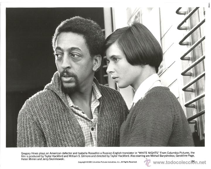 Cin&eacute;ma: F13343 GREGORY HINES ISABELLA ROSSELLINI NOCHES DE SOL FOTO B/N ORIGINAL AMERICANA