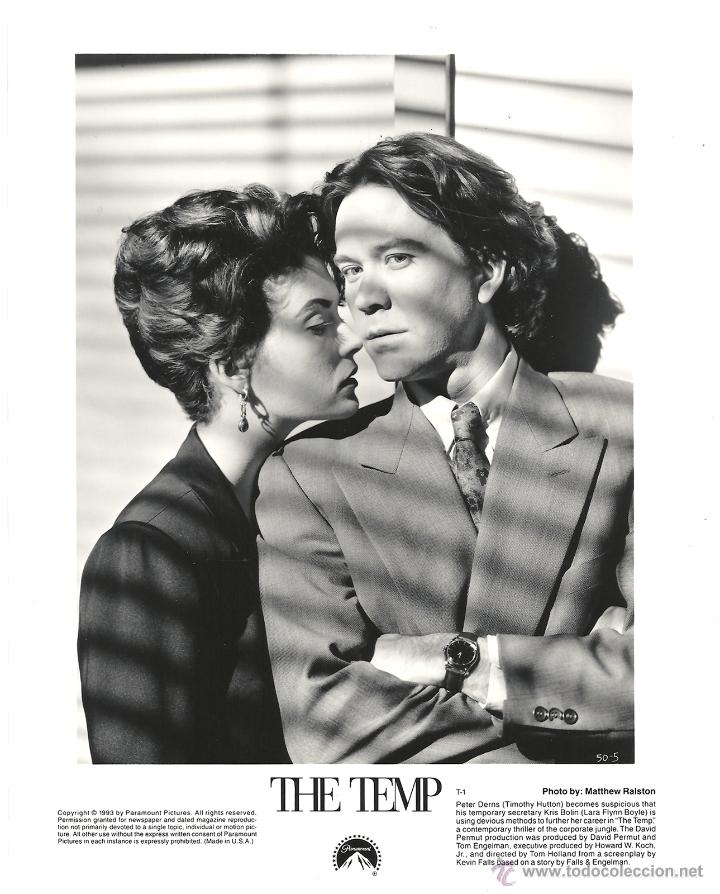 Cine: F13347 TIMOTHY HUTTON LARA FLYNN BOYLE THE TEMP FOTO B/N ORIGINAL AMERICANA