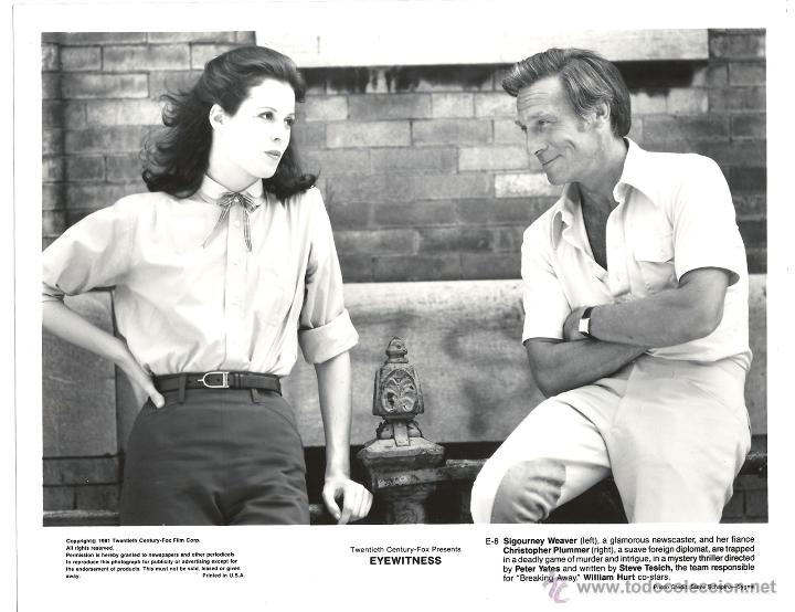 Cin&eacute;ma: F13352 SIGOURNEY WEAVER CHRISTOPHER PLUMMER EL OJO MENTIROSO FOTO B/N ORIGINAL AMERICANA