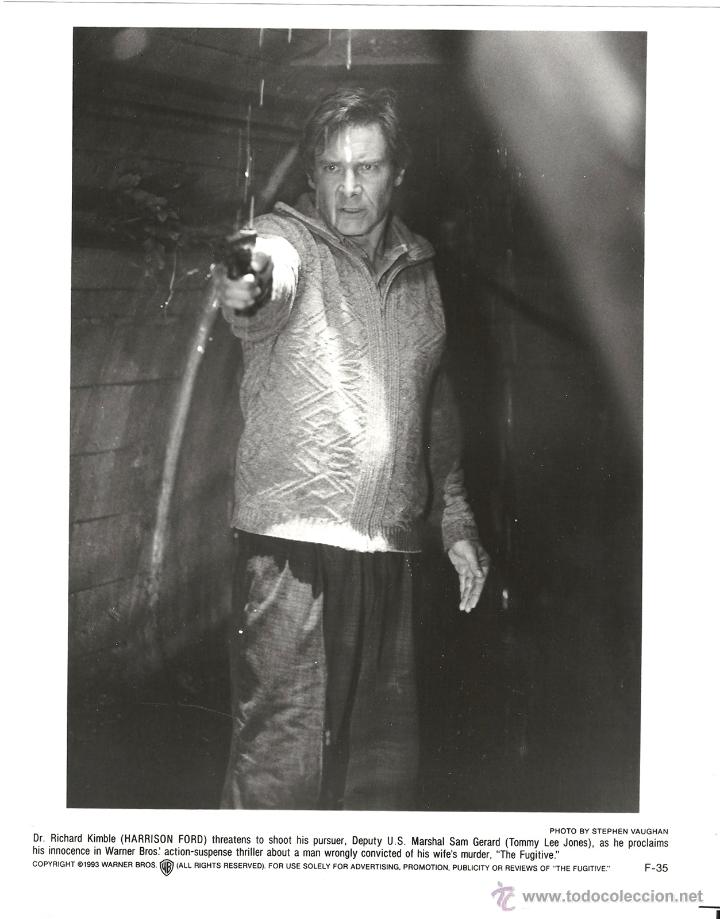 Cin&eacute;ma: F13388 HARRISON FORD EL FUGITIVO FOTO B/N ORIGINAL AMERICANA