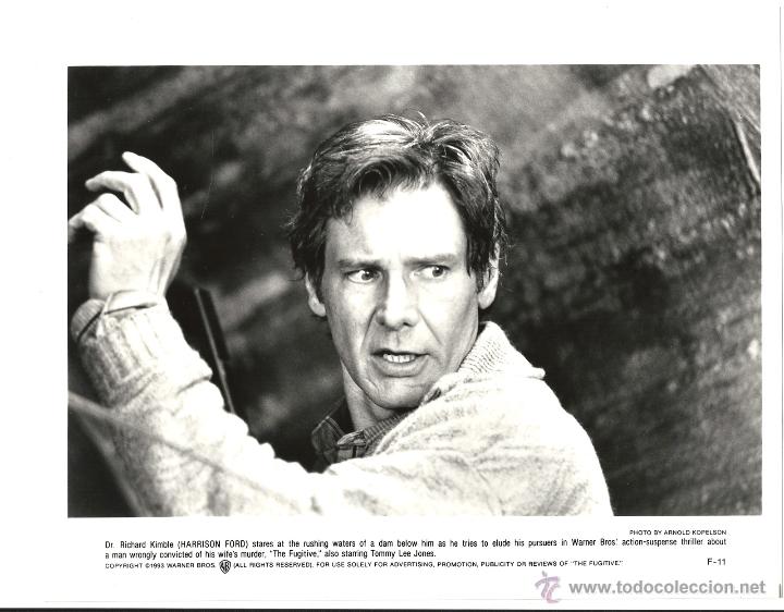 Cine: F13389 HARRISON FORD EL FUGITIVO FOTO  B/N ORIGINAL AMERICANA