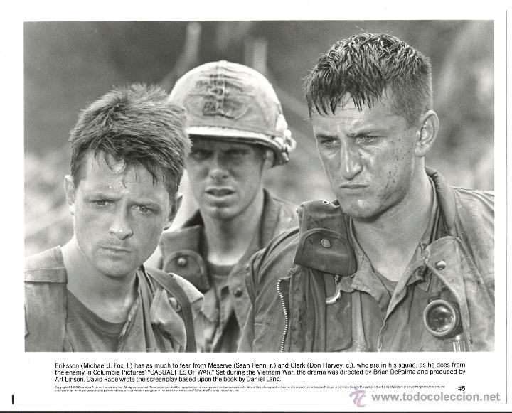 Cinema: F13405 MICHAEL J. FOX SEAN PENN DON HARVEY CORAZONES DE HIERRO FOTO B/N ORIGINAL AMERICANA