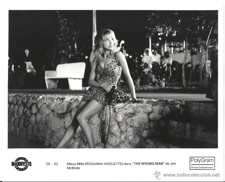 Cine: F13570 ROSANNA ARQUETTE THE WRONG MAN FOTO B/N ORIGINAL AMERICANA