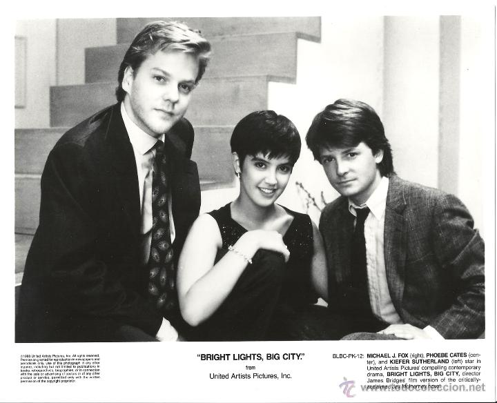 Cinema: F24816D MICHAEL J FOX PHOEBE CATES KIEFER SUTHERLAND NOCHES DE NEON FOTO B/N ORIGINAL AMERICANA