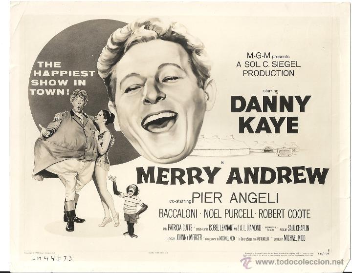 Cinema: F13629 DANNY KAYE PIER ANGELI LOCO POR EL CIRCO FOTO B/N ORIGINAL AMERICANA