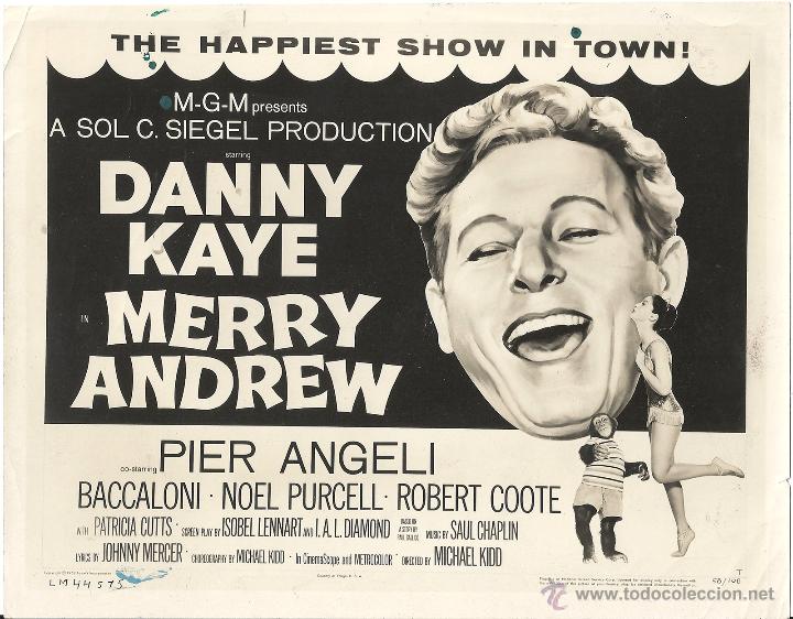Kino: F13630 DANNY KAYE PIER ANGELI LOCO POR EL CIRCO FOTO  B/N ORIGINAL AMERICANA