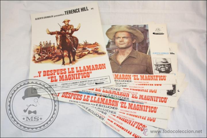Cine: Conjunto de 12 Fotocromos / Carteles Promocionales de Cine - Y Despu&eacute;s le Llamaron el Magn&iacute;fico