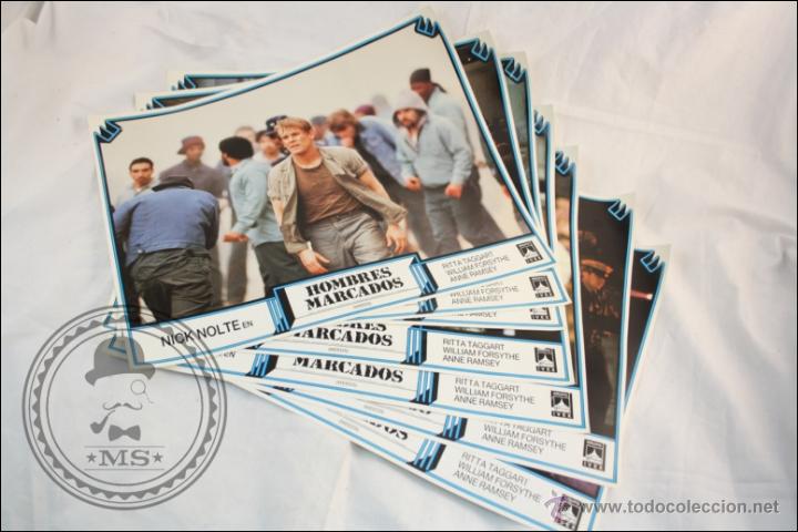 Cine: Conjunto de 7 Fotocromos / Carteles Promocionales de Cine - Hombres Marcados - Nick Nolte