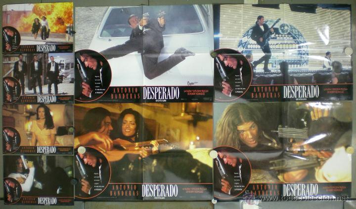 Kino: QM35 DESPERADO ROBERT RODRIGUEZ ANTONIO BANDERAS SALMA HAYEK SET 8 FOTOCROMOS ORIGINAL ESTRENO