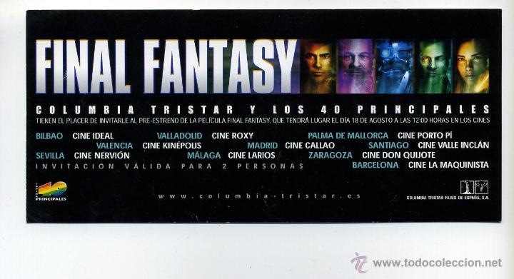 Cine: Final fantasy.