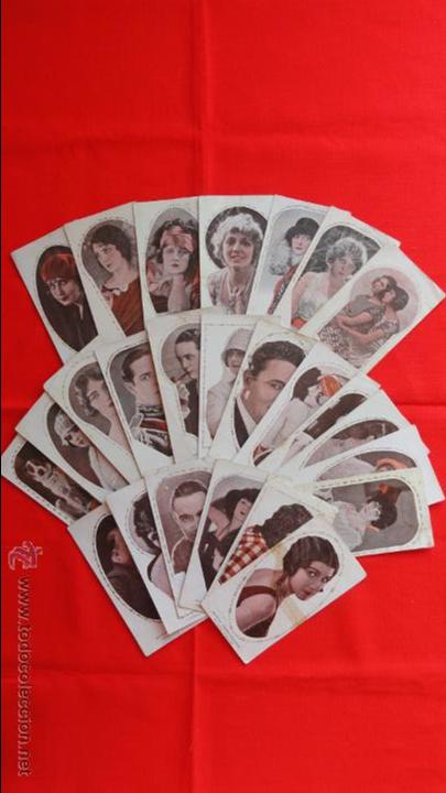 Kino: ARTISTAS CINEMATOGRAFICOS A&Ntilde;OS 20, 27 FOTOCROMOS SERIE 1, 2 Y 3, OBSEQUIO CHOCOLATES AMATLLER S.A.