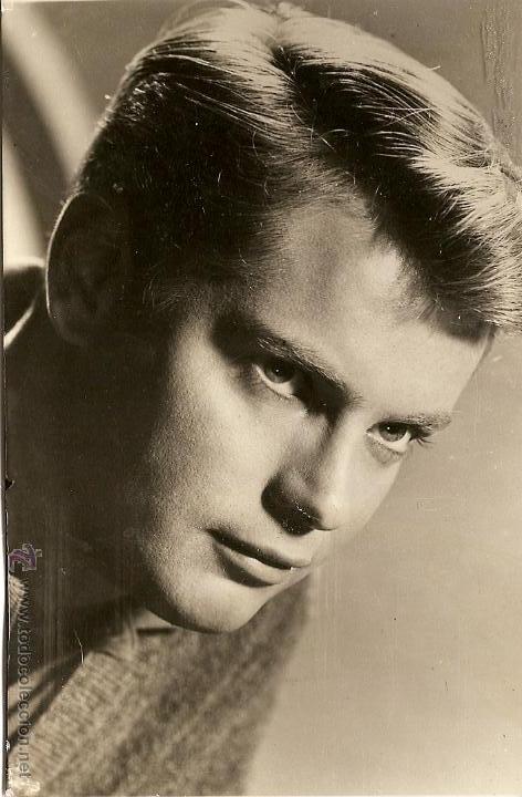 Cinema: POSTAL FOTO DE TROY DONAHUE, REVERSO PUBLICIDAD DE KORES-CARBOPLAN