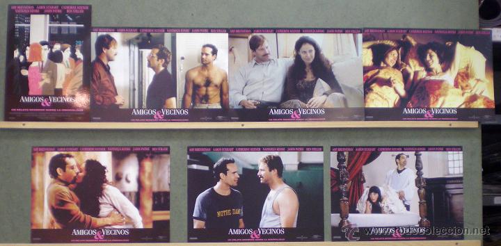 Cine: UP05 AMIGOS & VECINOS BEN STILLER NASTASSJA KINSKI SET 6 FOTOCROMOS + GUIA ORIGINAL ESTRENO
