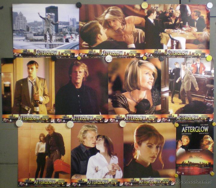 Cine: UP06 AFTERGLOW NICK NOLTE JULIE CHRISTIE SET COMPLETO 10 FOTOCROMOS + GUIA ORIGINAL ESTRENO