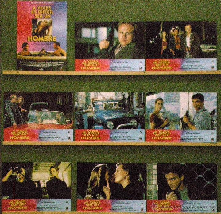 Cine: UP18 A VECES ES DIFICIL SER UN HOMBRE ROLF SILVER SET COMPLETO 8 FOTOCROMOS + GUIA ORIGINAL ESTRENO