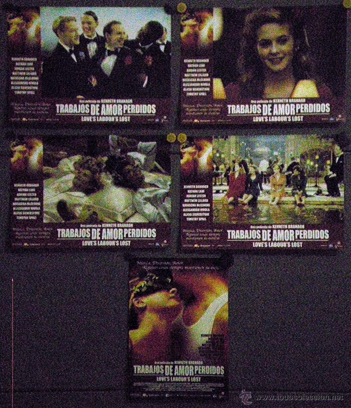 Cine: UP21 TRABAJOS DE AMOR PERDIDOS KENNETH BRANAGH SET 4 FOTOCROMOS + GUIA ORIGINAL ESTRENO
