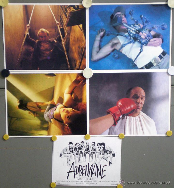 Cine: UP29 ADRENALINE LE FILMS YANN PIQUER J.M. MADDEDDU SET 4 FOTOCROMOS ORIGINAL FRANCES