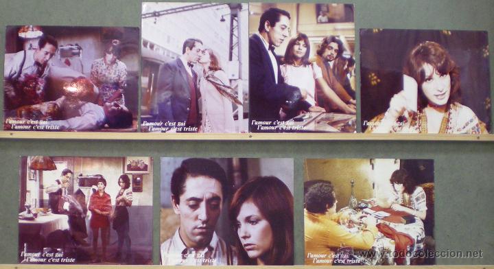 Cine: UP31 AMOR ALEGRE AMOR TRISTE BERNARDETTE LAFONT SET 7 FOTOS FOTOCROMOS ORIGINAL FRANCES