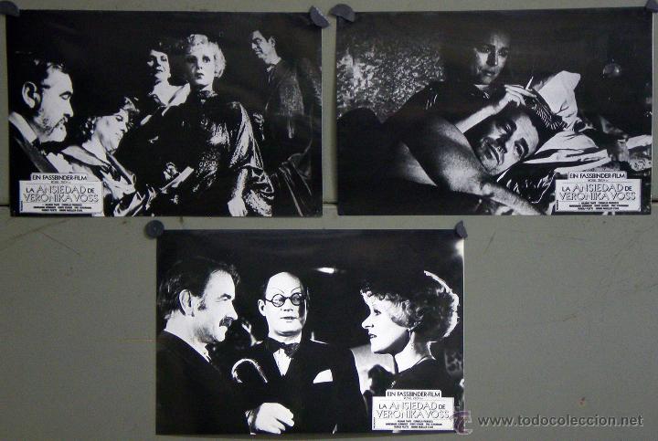 Cine: UP39 LA ANSIEDAD DE VERONIKA VOSS FASSBINDER SET 3 FOTOS FOTOCROMOS ORIGINAL ESTRENO