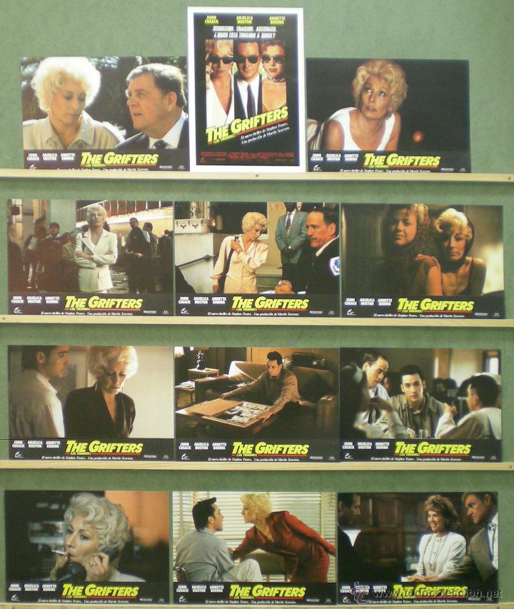 Cine: UP53 THE GRIFTERS STEPHEN FREARS ANJELICA HUSTON SET COMPLETO 12 FOTOCROMOS ORIGINAL ESTRENO