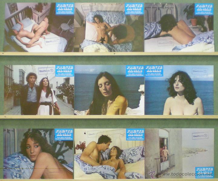 Cine: UP70 FRENTE AL MAR MIGUEL ANGEL IGLESIAS ROSA AVILA DESNUDA SET 9 FOTOCROMOS ORIGINAL ESTRENO