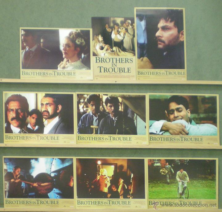 Cinema: UQ06 BROTHERS IN TROUBLE UDAYAN PRASAD SET COMPLETO 8 FOTOCROMOS + GUIA ORIGINAL ESTRENO