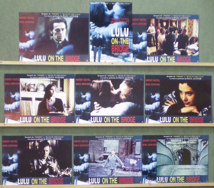 Cine: UQ11 LULU ON THE BRIDGE PAUL AUSTER HARVEY KEITEL SET COMPLETO 8 FOTOCROMOS + GUIA ORIGINAL ESTRENO