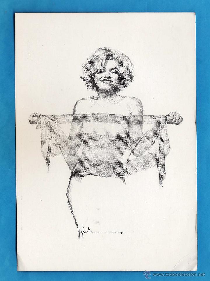 Cine: postal - marilyn monroe -actriz - il. pepe gonzalez - n&ordm; 5 - ed. norma - nueva - a&ntilde;o 1984
