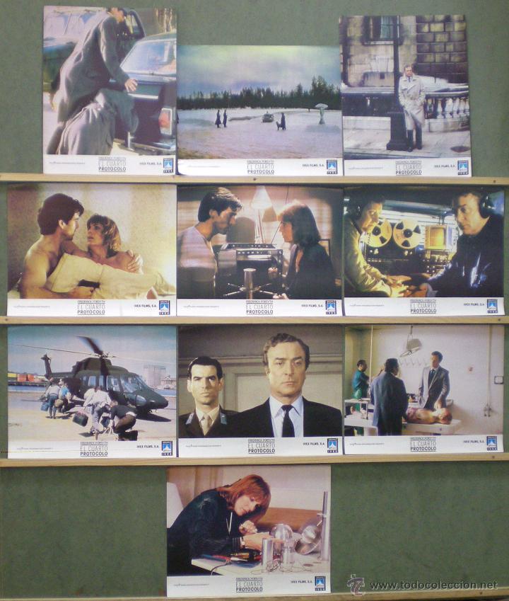 Cine: UQ13 EL CUARTO PROTOCOLO MICHAEL CAINE PIERCE BROSNAN SET COMPLETO 10 FOTOCROMOS ORIGINAL ESTRENO